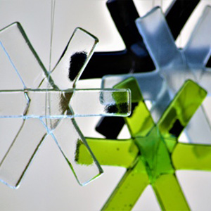 Eva Björnström glasstjärnor i flera färger