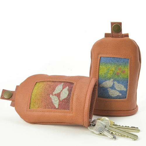 Gunnel Tjäder nyckelfodral i ull och renskinn