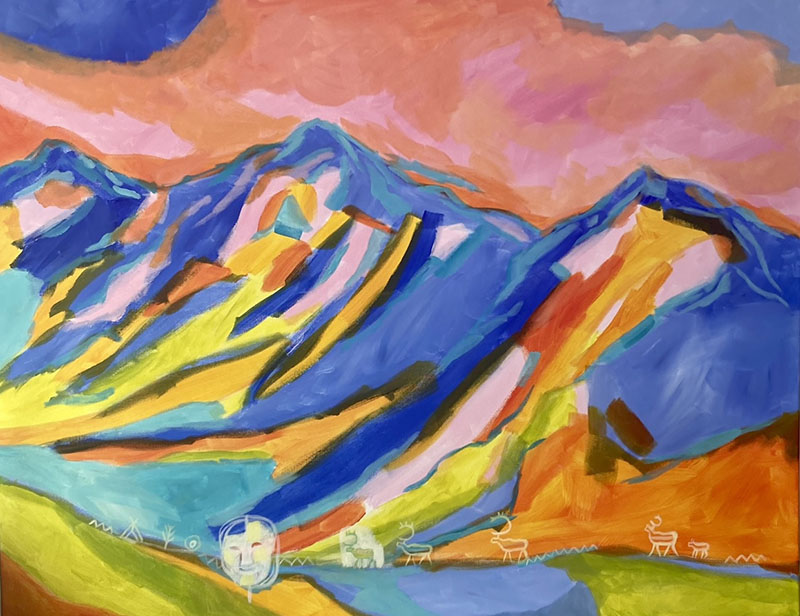 Ulrika Tapio Blind We will be there målning i akryl